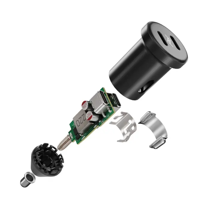 Dual Car Power Adapter - Black - 3